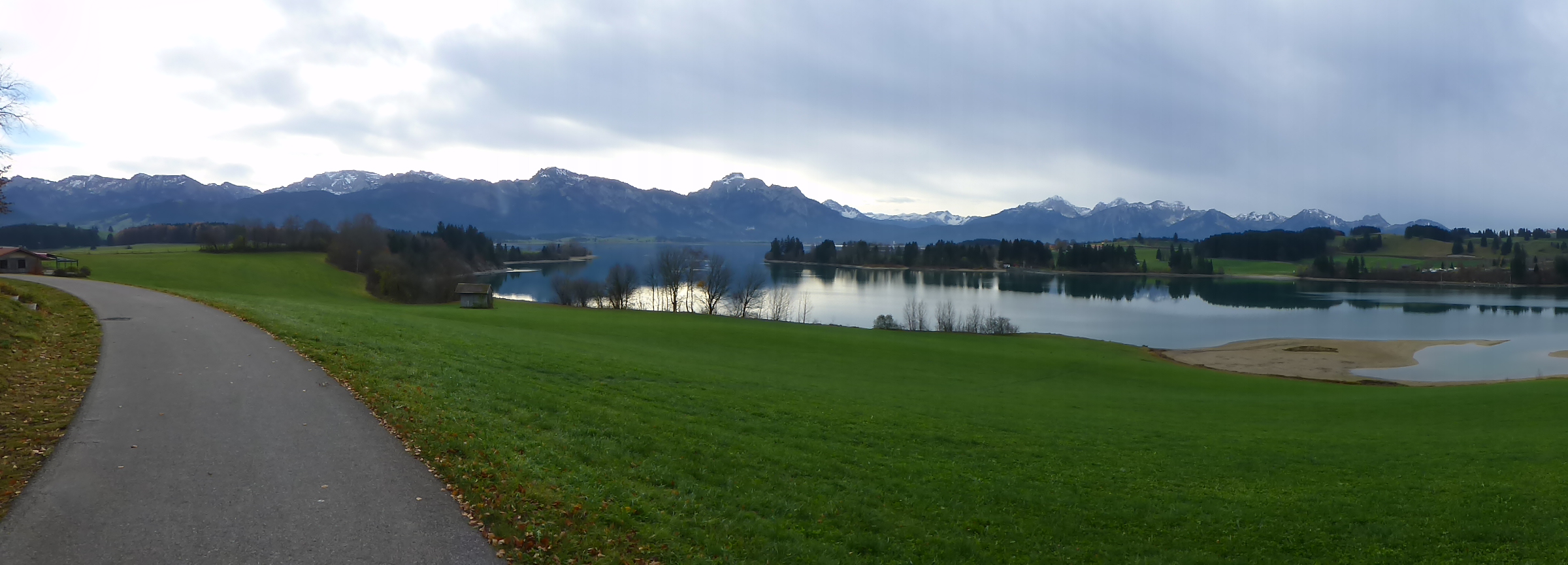 Panorama Forggensee (23.11.2014) Blickrichtung: Süd