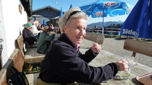 Gisela auf der Grüntenhütte (23.10.2011)
