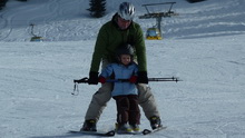 Papa und Nik beim Skifahren (17.01.2012)